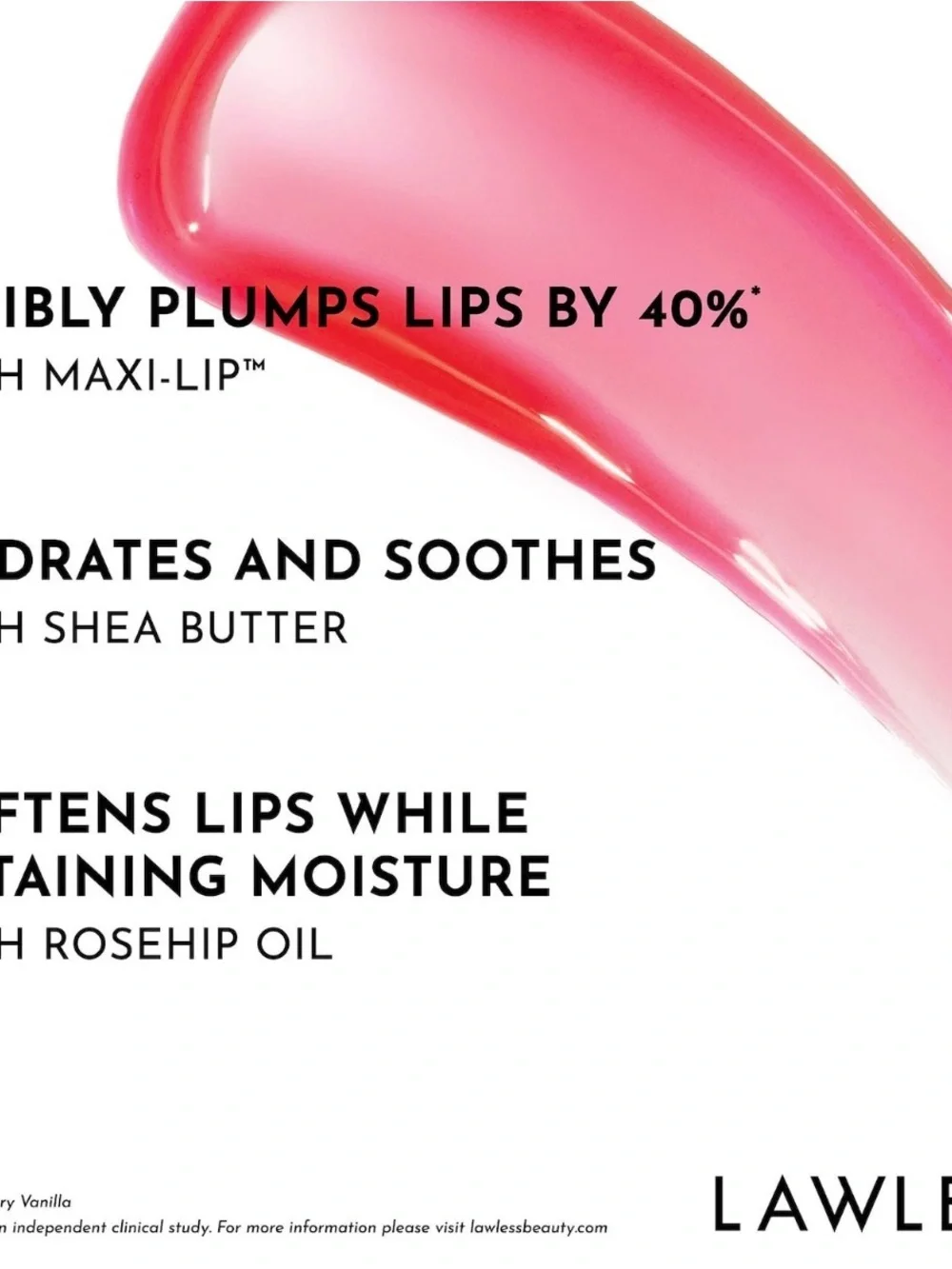 LAWLESS Forget The Filler Lip Plumping Gloss Jumbo Queen Sized - Cherry Vanilla